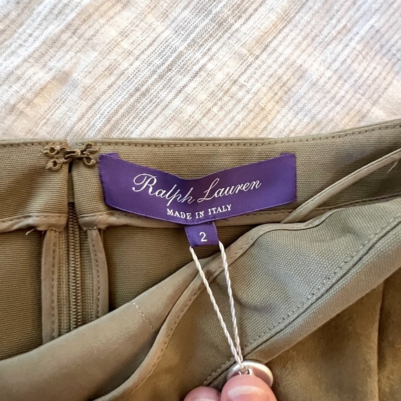Ralph Lauren Suede pencil skirt. NWT. Size 2. - Picture 4 of 7